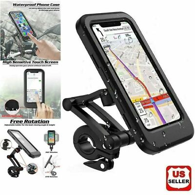 #ad Motorcycle Bike Handlebar Phone Mount Holder Waterproof Case for iPhone Samsung $12.98