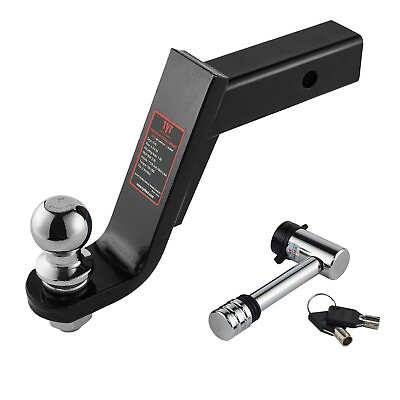 #ad 6quot; Drop Hitch for 2quot; Receiver Trailer Ball Mount with 2quot; Hitch Ballamp;Lock Set $47.49