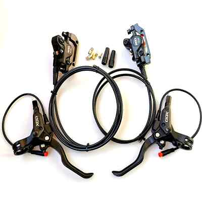 #ad E Bike DIY Assembly Front Rear Brakes Scooter Hydraulic Disc Cut Off Power Brake $133.62