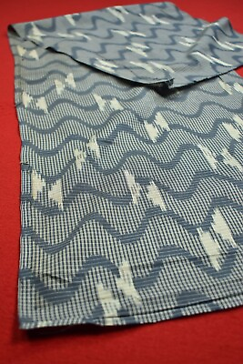 #ad Vintage Japanese Kimono Fabric Silk Antique Boro Kusakizome Woven 46.9quot; UV83 40 $3.99