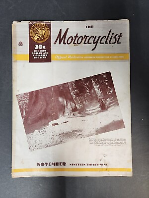 #ad 1939 November Motorcyclist Magazine Jack Pine 15 Year write up vintage bike Ads $56.05