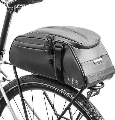 #ad #ad 8L Bike Rack Bag Trunk Bag Bicycle Rear Seat Cargo Bag Rear Pack Trunk Pannier $27.59