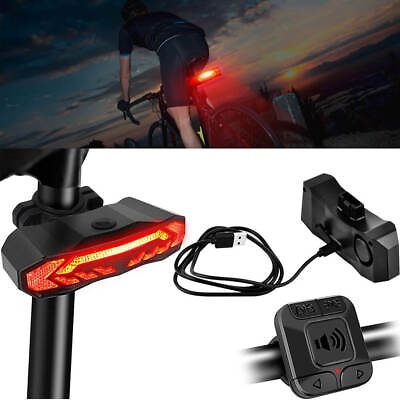 #ad Smart Bike Tail Light with Turn Signals Automatic Brake Sensor USB Rechargeable $29.96
