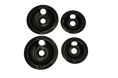 DB4 for GE Range Porcelain Black Drip Pans 4 PK 2 ea: WM31M19 amp; WB31M20 NEW $22.91