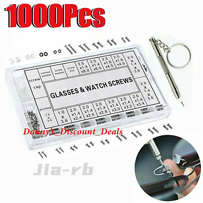 #ad 1000 Tiny Screws Nut Screwdriver Watch Eyeglass Glasses Repair Tool Set Kit US $4.97