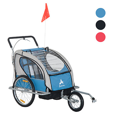 #ad Elite Double Baby Bike Trailer Child Bicycle Kids 3 colors $149.99