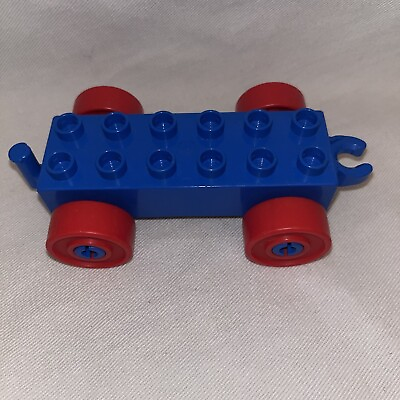 #ad LEGO DUPLO Car Base 2 X 6 With Red Wheels And Open Hitch End 2312 1 02 $3.99