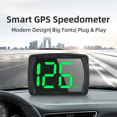 Smart Car Digital GPS Speedometer HUD Head Up Display MPH Speed HD Universal ABS $10.99