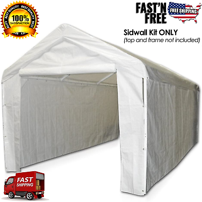 10x20 Canopy Garage Side Wall Kit Car Shelter Big Tent Parking Carport Portable $109.99