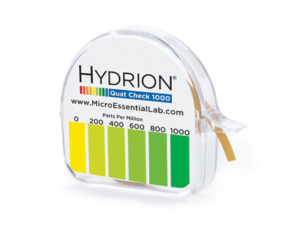 *QC 1001 Hydrion Quaternary QUAT Ammonium Sanitizer Test Tape Roll Paper 0 1000 $8.99