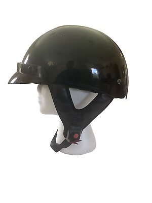 #ad Harley Men’s Half Helmet Size 2X Black With Visor USA Motorcycle Bike HOG Safety $38.88