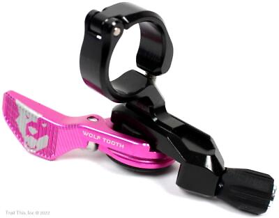 #ad Wolf Tooth Standard ReMote Lever 22.2mm Clamp for Bike Dropper Seatpost Pink $79.95