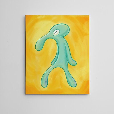#ad #ad 11X14quot; Gallery Art Canvas: Bold And Brash Framed Painting Squidward Spongebob $19.90