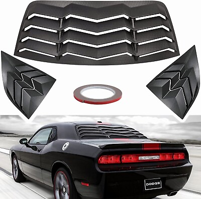 Rear and Side Window Louvers for 2008 2021 Dodge Challenger Windshield Sun Shade $144.99