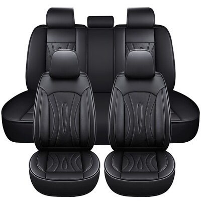 #ad #ad For Honda Quilted Leather Car Seat Covers 5 Seats Front Rear Full Set Protectors $78.80