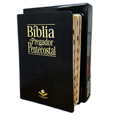 #ad Bíblia do Pregador Pentecostal Almeida Revista e Corrigida preta com índice $84.99