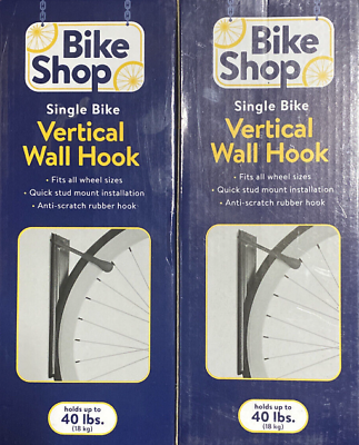 #ad 2 Pack Vertical Wall Mount Bike Rack Single Bicycle Hook Bracket Hanger Storage $17.99