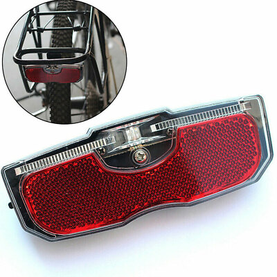 #ad Bike Cycling Red Safety Rear Reflector Tail Light For Luggage Rack Bicycle Part# $9.99