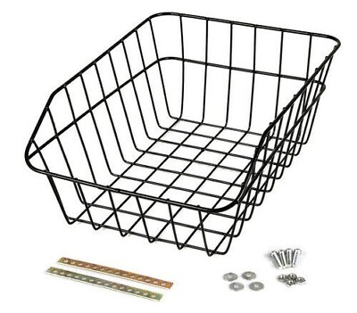 #ad Basket Rear for Bicycle Bike Shopping Roof Rack Cycle Metal New $25.98