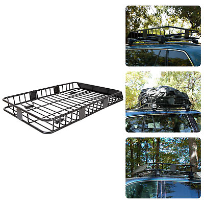 64#x27;#x27; Universal Roof Rack w Extension Cargo SUV Top Luggage Carrier Basket Holder $119.00