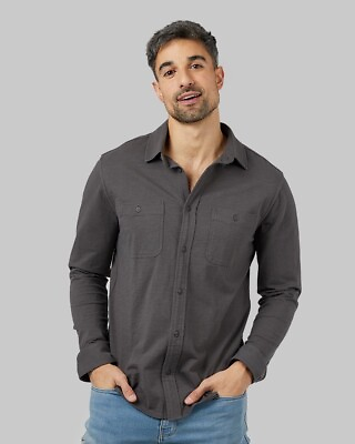 #ad #ad 32 Degrees Cool Men#x27;s Long Sleeve Button Up Shirt Gray Size 2xl $25.99