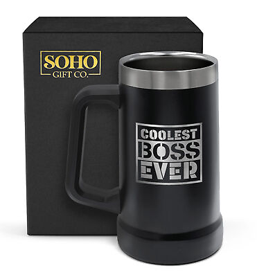 #ad #ad Boss Gift Beer Mug for Men 24oz Insulated Cup for Boss “Coolest Boss Ever” $24.99