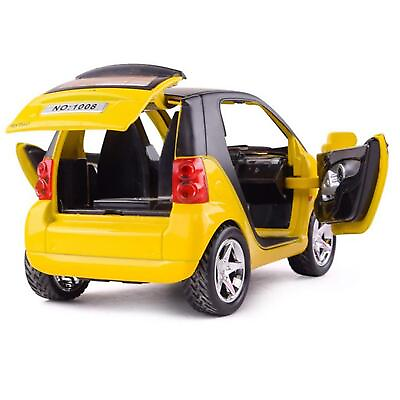 #ad 1:32 Model Car Toy Vehicle Kids Gifts With Soundamp;Light For Smart ForTwo Yellow S $22.21