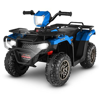 #ad #ad NEW 12V Kids Ride On Electric ATV Off Road Quad Car Toy w 2 Speeds LED Lights $117.99