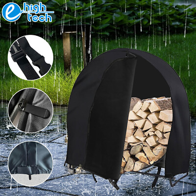 #ad 40quot; Log Firewood Rack Round Cover Heavy Duty Waterproof Wood Holder UV Protector $24.99