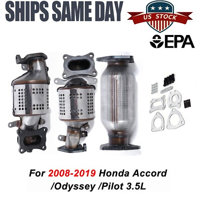 #ad #ad Fits 2011 2015 Honda Odyssey 3.5L Complete Catalytic Converter set EPA Ramp;L REAR $218.60