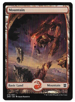 #ad MTG Mountain Full Art Zendikar Rising ZNR Basic Land Magic #276 280 Unplayed $1.49