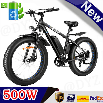 #ad #ad 500W 26quot; Electric Mountain Bike Fat Tire 48V 13Ah Battery Beach Bicycle eBike US $319.99