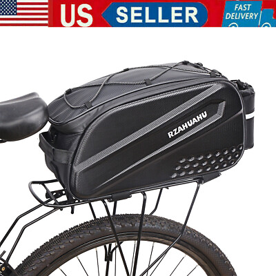 #ad #ad New 14L Multifunctional Bicycle Rear Seat Bag Waterproof Cycling Bike Rack Trunk $39.95