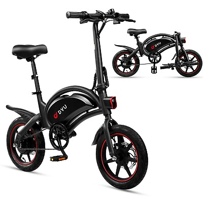 #ad DYU 14quot; Folding Electric Bike for Adults Teens15.5MPH 250W 36V 10AH Commuter🔥 $369.00