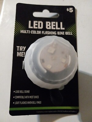 #ad Led Bell Multi Color Flashing Bike Bell Lights flash when Bell sounds New $5.98