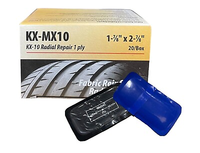 #ad 20 x KEX KX MX10 Rema Tip Top Radial Tire Repair Patch 1 7 8”x 2 7 8” Rectangle $18.50