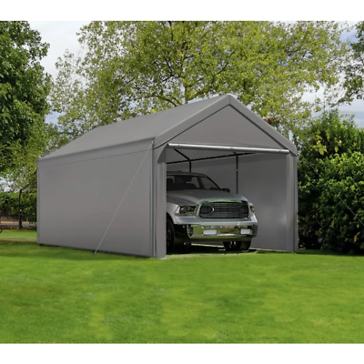 #ad Outdoor Carport 10X20Ft Heavy Duty Canopy Storage Shed Portable Garage with Rem $298.79