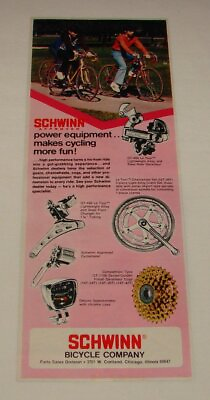 #ad 1974 SCHWINN accessories ad MAKE CYCLING MORE FUN v.4 $7.25