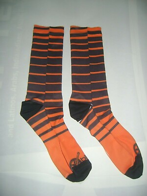 #ad #ad Cycling Socks Sublimated Color Black Orange Bikingthings Coolest Bike Socks $12.99