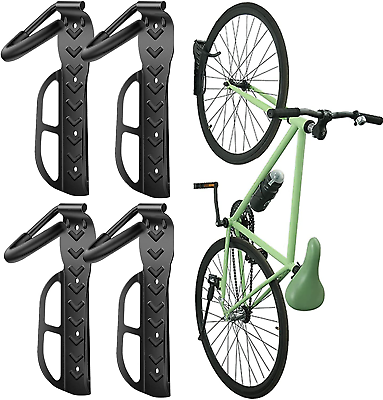#ad Wallmaster Bike Rack Garage Wall Mount Bicycles 4 Pack Storage System Vertical B $48.95