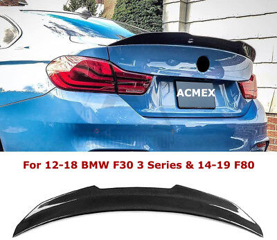 #ad #ad Rear Trunk Spoiler Carbon Fiber M4 Style For BMW F30 3 Series Sedan M3 F80 12 19 $44.99