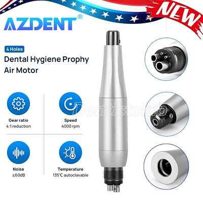 Dental Hygiene Prophy Handpiece Air Motor 4Holes 4:1 Nose Cone 360°Swivel 4K RPM $93.99