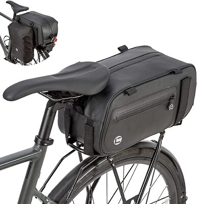 #ad #ad BAIGIO Bike Rack Bag Waterproof Bicycle Trunk Pannier Rear Seat Storage Pack $25.49