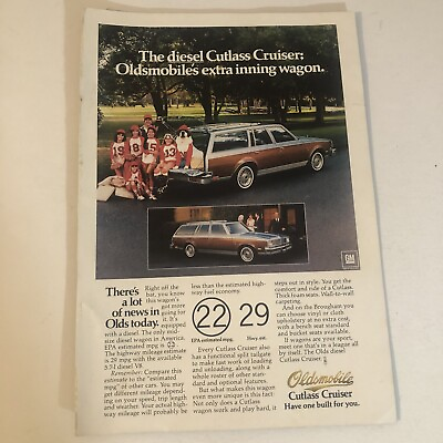 #ad Oldsmobile Cutlass Cruiser Vintage Print Ad Advertisement pa10 $7.99