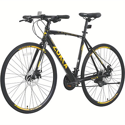 #ad 700C Road Bike City Bike For Men And Women 24 Speed Hybrid Bicycle Disc Brake $233.98
