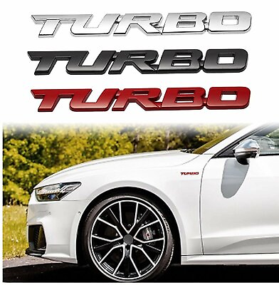 Turbo Badge Emblem Universal Metal Car Auto Fender Trunk Tailgate Decal Sticker $4.15