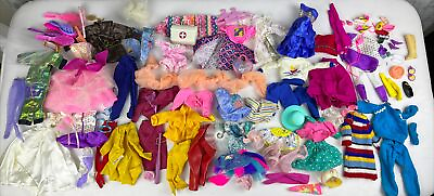 #ad Lot Vintage Barbie Sindy Doll Clothes Dress Top Accessories Jewelry Shoes 80’s $39.50