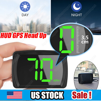 #ad Universal Smart Car Digital HUD Head Up Display GPS Speedometer MPH Speed USA $14.79