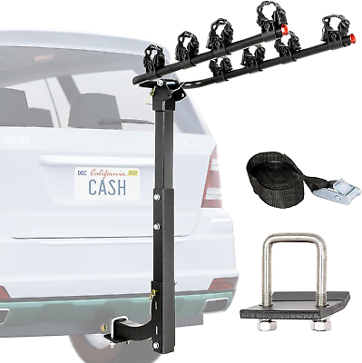 #ad 4 Bike Hitch Mount Rack with 2quot; Hitch for Cars Trucks Suvs Tiltable Foldable $92.99