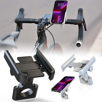 Aluminum Motorcycle Bike Stand Bicycle Holder Mount Handlebar For Cell Phone GPS $9.99